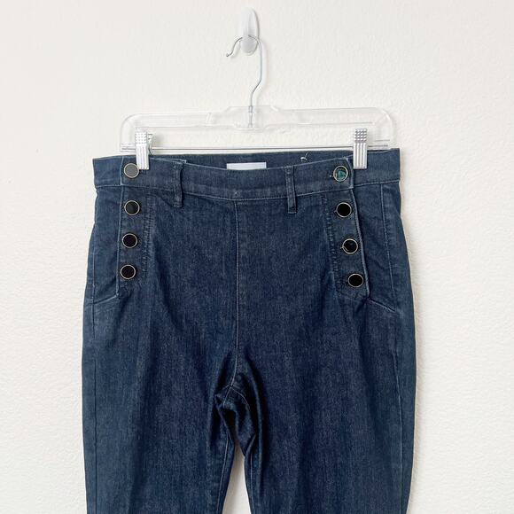 [LOFT] Sailor Style Ankle Modern Skinny Jeans Dark Wash High Rise Stretch Sz 8 - Picture 4 of 11